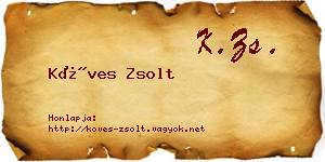 Köves Zsolt névjegykártya